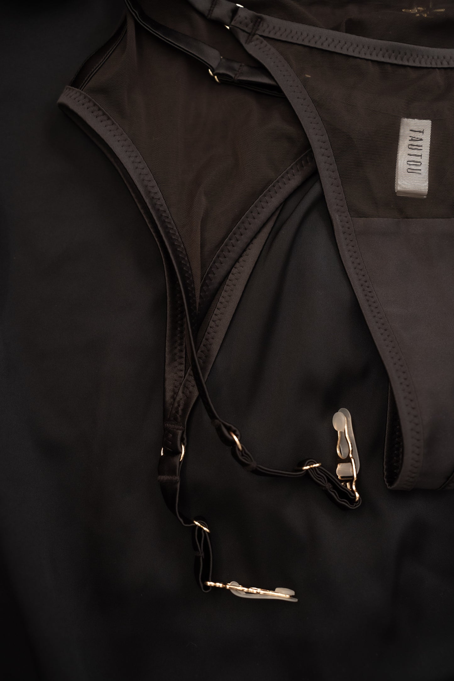 Tautou Tate Chocolate refined lines lingerie handmade set