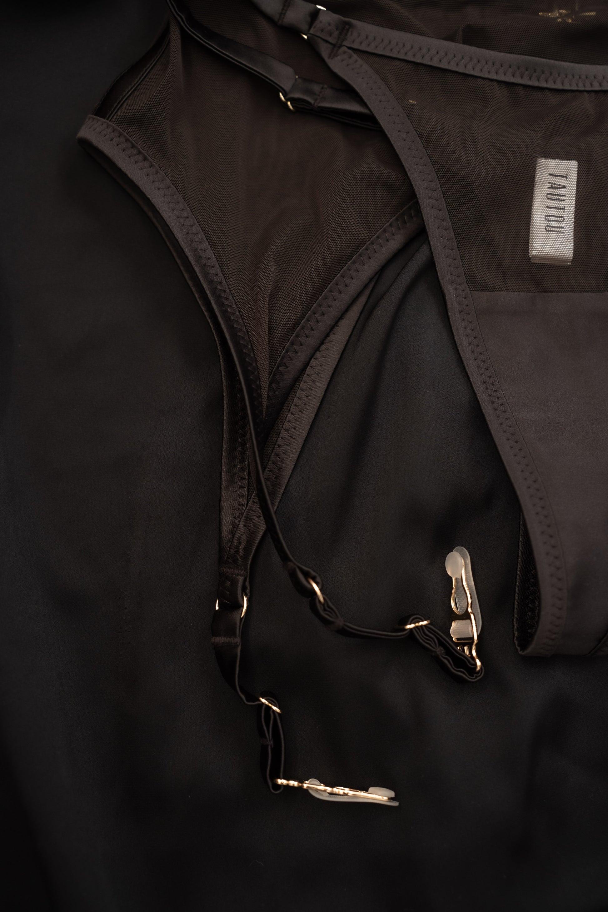 Tautou Tate Chocolate refined lines lingerie handmade set